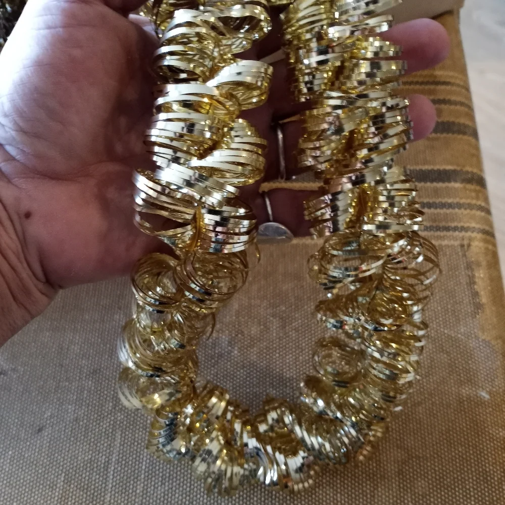 Antique metallic gold Garland, West Germany